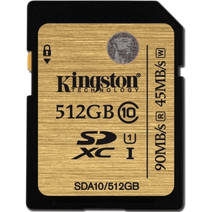 SDXC 512Gb - Kingston XC UHS-I Class 10 - Secure Digital - SDA10/512GB