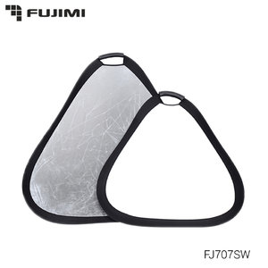 Отражатель 2 в 1, 80см треугольный Fujimi FJ707-80WS (белый,серебро)