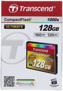 Карта памяти CF 128Gb - Transcend 1000x - Compact Flash TS128GCF1000 (Оригинальная!)