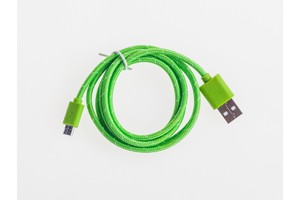 Кабель Prolike USB Micro 5 pin AM-BM нейлоновая оплетка, 1,2 м, зеленый