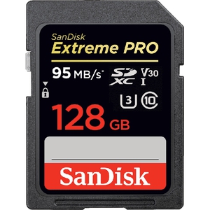 Карта памяти SDHC 128GB SanDisk Class10 Extreme PRO V30 UHS-I (U3) 95MB/s (SDSDXXG-128G-GN4IN)