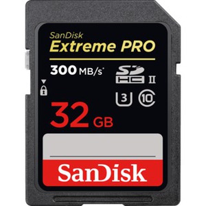 Карта памяти SDHC 32Gb SanDisk Extreme Pro UHS-II Class 10 R:300 W:260 SDSDXPK-032G-GN4IN