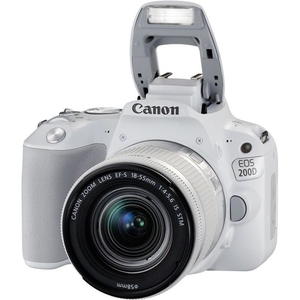 Цифровой фотоаппарат Canon EOS 200D Kit 18-55mm IS STM белый
