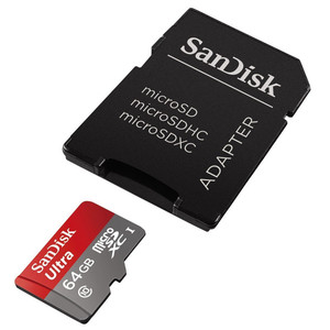 Карта памяти 64Gb microSDXC SanDisk Ultra A1 UHS-I Class 10 SDSQUAR-064G-GN6IA с переходником под SD (Оригинальная!)