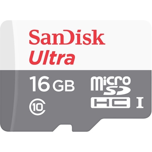 Карта памяти microSDHC 16Gb SanDisk Ultra Class 10 UHS-I SDSQUNS-016G-GN3MN