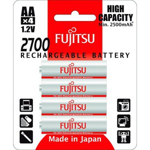 Аккумулятор Fujitsu HR-3UAEU(4B) АА, 2700 мАч, 1.2В, 4шт (в блистере)