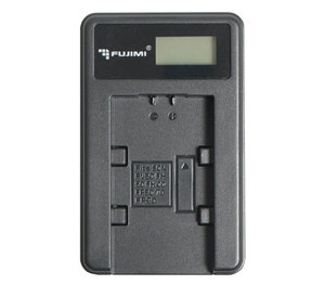 Зарядное устройство Fujimi для Panasonic DMW-BLF19 + Адаптер питания USB мощностью 5 Вт (USB, ЖК дисплей, система защиты)