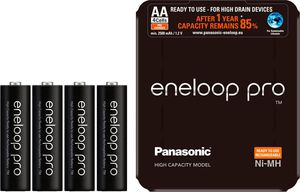 Аккумулятор PANASONIC Eneloop Pro AA 2450 4BP (BK-3HCDE/4LE)