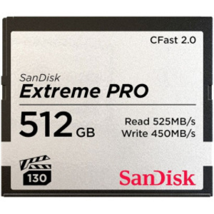 Карта памяти SanDisk Extreme PRO CFast 2.0 525/450 MB/s 512Gb (3500x) (SDCFSP-512G-G46D)