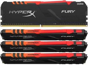 Оперативная память Kingston HyperX FURY Black RGB [HX434C16FB3AK4/32] 32 ГБ