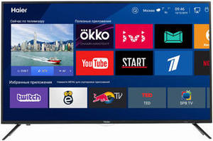 43" (109 см) Телевизор LED HAIER LE43K6500SA черный