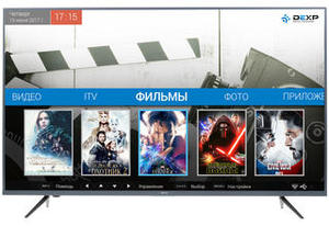 49" (125 см) Телевизор LED DEXP U49D9000K серый