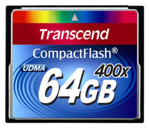 Карта памяти Compact Flash 64GB Transcend 400x TS64GCF400