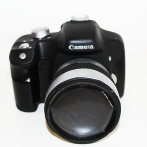 Копилка в виде зеркального фотоаппарата (цвет: черный+серебро)