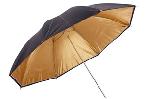 Зонт студийный FUJIMI FJ568 двухслойный черный&золото 101 см