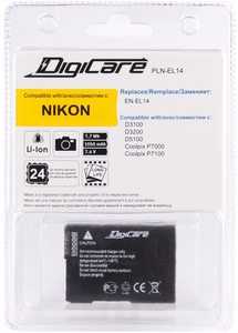 Аккумулятор DigiCare PLN-EL14 / EN-EL14 для D3100, D3200, D5100, CoolPix P7000, P7100, P7700