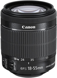Объектив Canon EF-S 18-55mm F3.5-5.6 IS STM черный