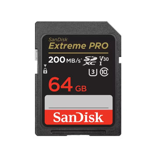 Карта памяти 64Gb SanDisk Extreme Pro Class 10 SDXC UHS-I U3  200 Mbs SDSDXXU-064G-GN4IN