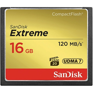 Карта памяти CF 16Gb Sandisk Extreme 800x R:120 W:60 - Compact Flash SDCFXS-016G-X46