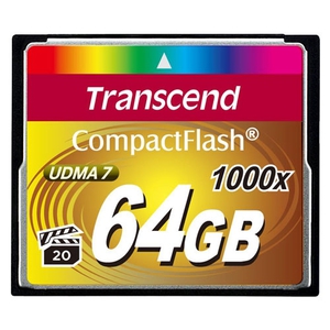 Карта памяти Compact Flash 64GB Transcend 1000x TS64GCF1000